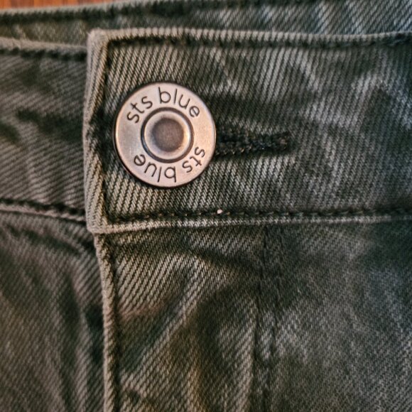 Sts Blue Maddie Maxi Skirt Womens Size 26 green Front Slit Stretch Side Pocket - Picture 6 of 13